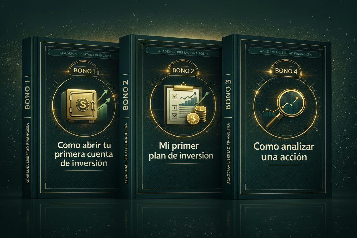 El Primer Paso hacia la Libertad Financiera + 3 Bonos: Aprende a invertir  y genera ingresos extras